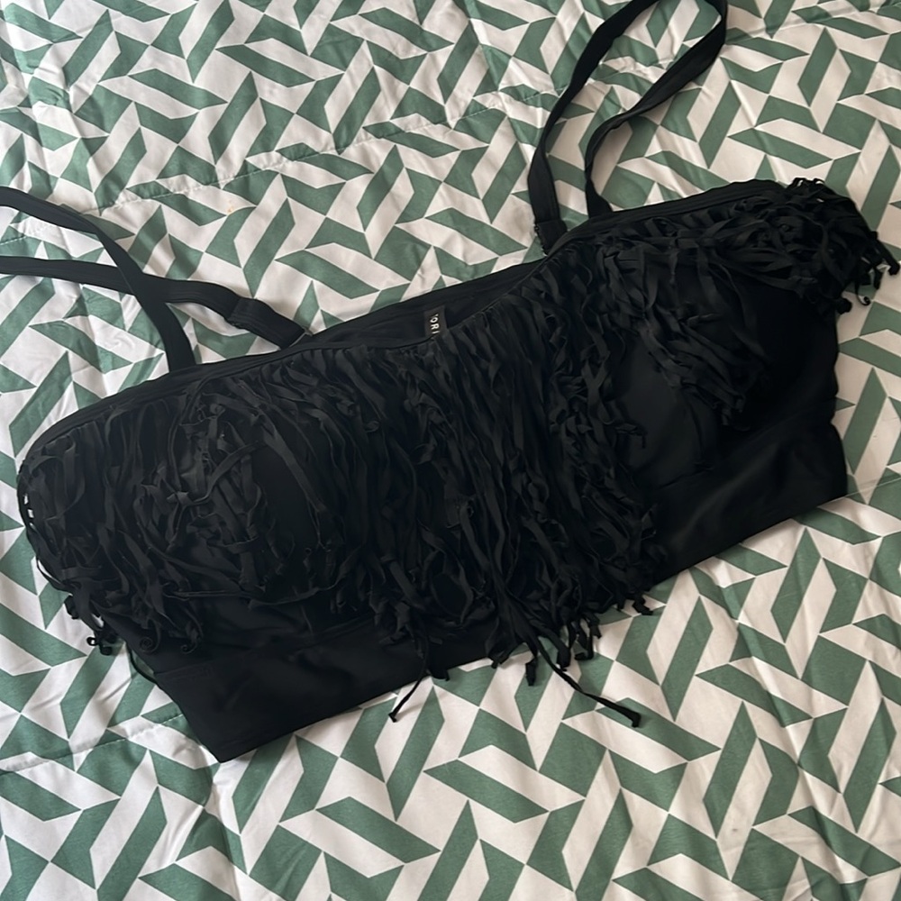 Torrid Fringe Tankini Top Bralette Size 3 - Picture 4 of 4